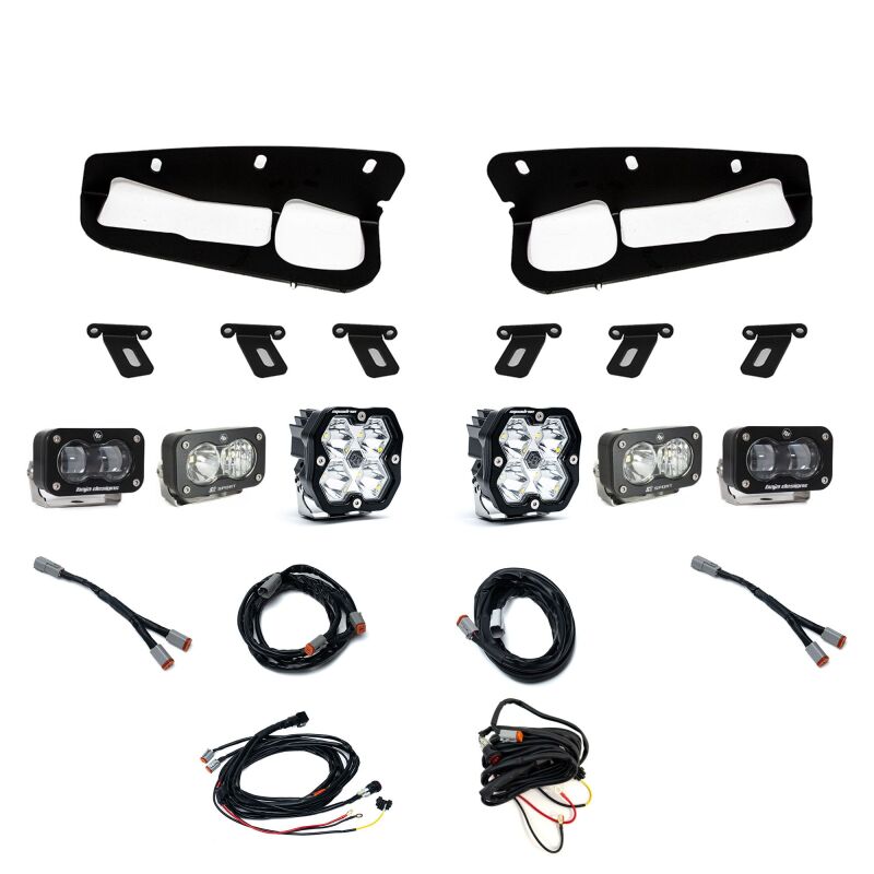 Ford Bronco Squadron Sport Lights - Baja Designs - 2.0 Sport (Spot) / S2 SAE / S2 Sport D/C - Clear - `21-`25